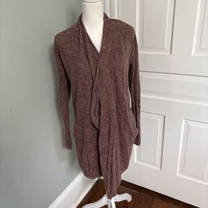 Barefoot Dreams CozyChic Lite Drape Front Calypso Wrap Purple S/M Cardigan